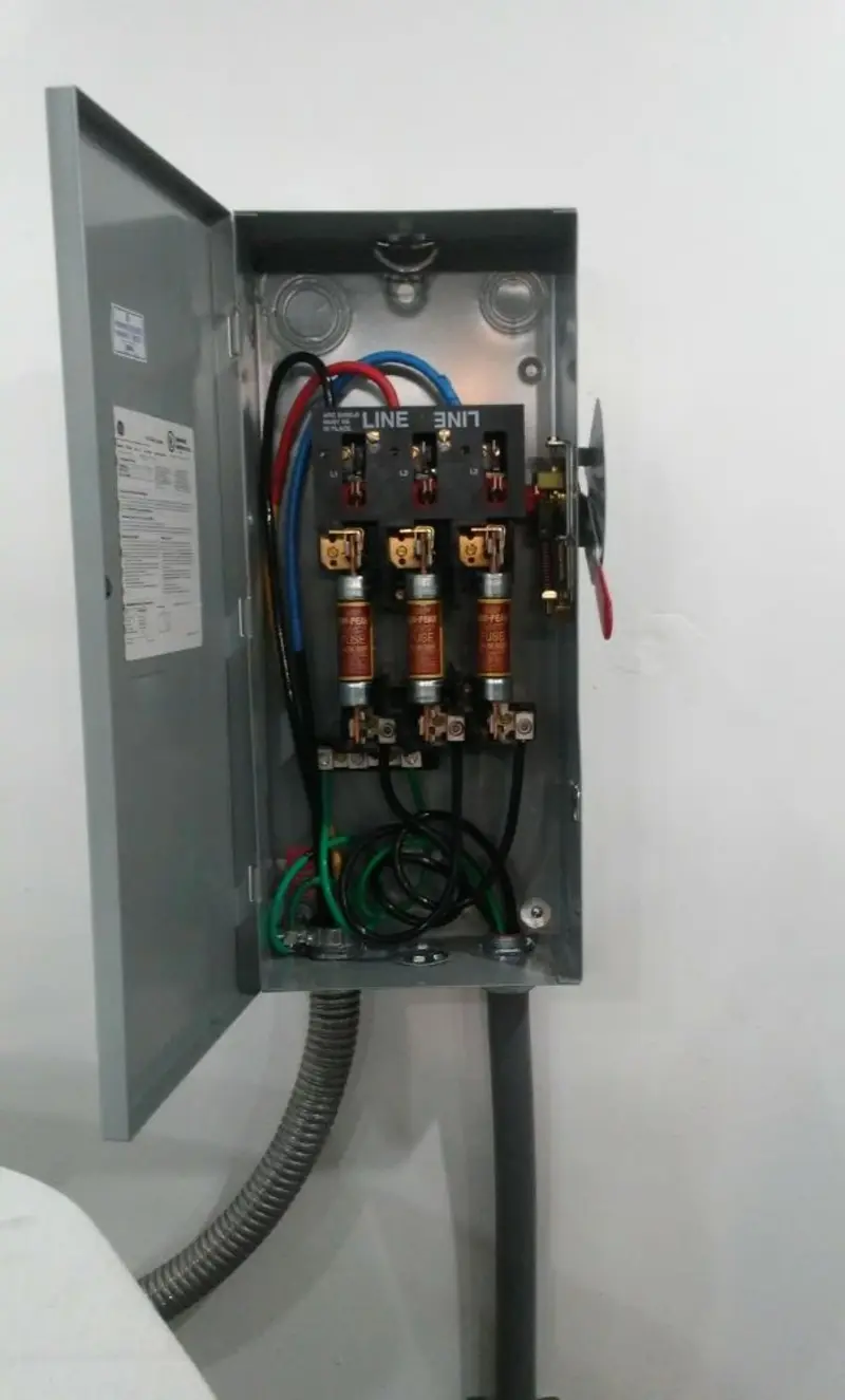 Three-phase disconnect switch installed for Electrical Wiring & Rewiring in Suitland